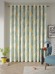 John Lewis Alva Print Pair Blackout/Thermal Lined Eyelet Curtains - thumbnail 5