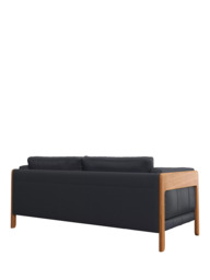 John Lewis Nest Large 3 Seater Leather Sofa, Light Leg - thumbnail 4