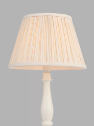 John Lewis Soft Pleat Lampshade, Natural, 25cm - thumbnail 2