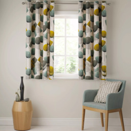 Sanderson Dandelion Clocks Pair Lined Eyelet Curtains, Aqua - thumbnail 4