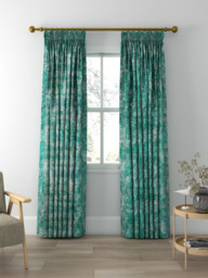 Clarke & Clarke Pittura Made to Measure Curtains or Roman Blind, Teal - thumbnail 3