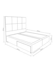 Hypnos Pocket Sprung Upholstered 2 Drawer Divan Base, Super King Size - thumbnail 4