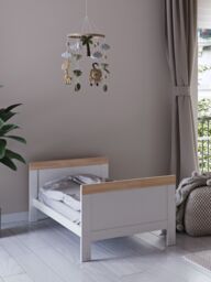Little Acorns Florence Cotbed, White/Oak - thumbnail 2