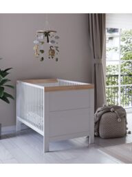 Little Acorns Florence Cotbed, White/Oak - thumbnail 1