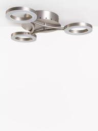John Lewis Boyd LED 3 Arm Semi Flush Ceiling Light, Brass - thumbnail 3