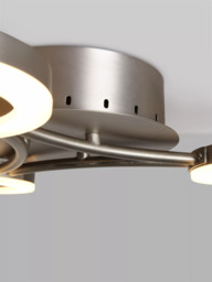 John Lewis Boyd LED 3 Arm Semi Flush Ceiling Light, Brass - thumbnail 5
