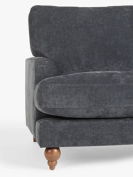 John Lewis Clover Small 2 Seater Sofa, Dark Leg, Chenille Charcoal - thumbnail 5