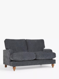 John Lewis Clover Small 2 Seater Sofa, Dark Leg, Chenille Charcoal - thumbnail 1