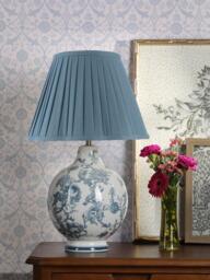Laura Ashley Maltby Ceramic Base Table Lamp, Blue - thumbnail 6