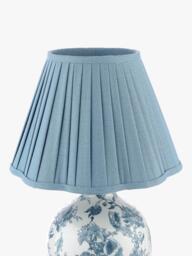 Laura Ashley Maltby Ceramic Base Table Lamp, Blue - thumbnail 4