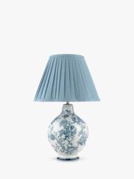 Laura Ashley Maltby Ceramic Base Table Lamp, Blue - thumbnail 3