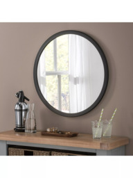 Yearn Classic Round Wood Frame Wall Mirror