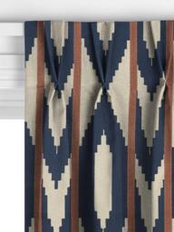 John Lewis Paz Made to Measure Curtains or Roman Blind, Blue/Natural - thumbnail 5