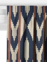 John Lewis Paz Made to Measure Curtains or Roman Blind, Blue/Natural - thumbnail 3