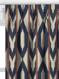 John Lewis Paz Made to Measure Curtains or Roman Blind, Blue/Natural - thumbnail 4