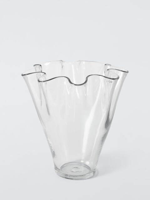 John Lewis Handkerchief Wave Glass Vase, H28.7cm, Clear - image 1