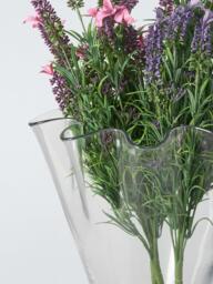 John Lewis Handkerchief Wave Glass Vase, H28.7cm, Clear - thumbnail 3