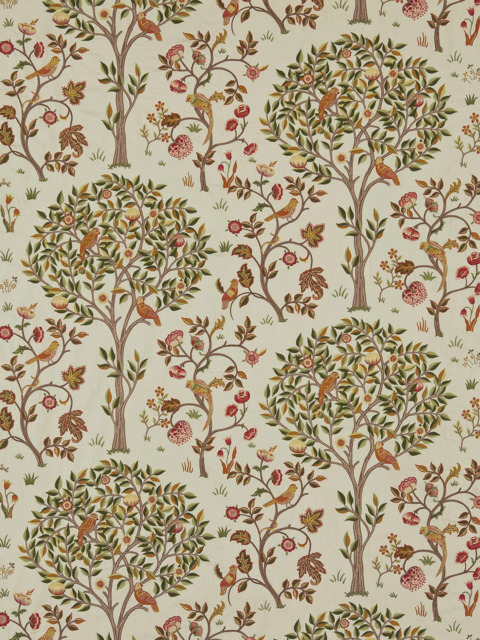 Morris & Co. Kelmscott Tree Made to Measure Curtains or Roman Blind, Russett/Artichoke - image 1