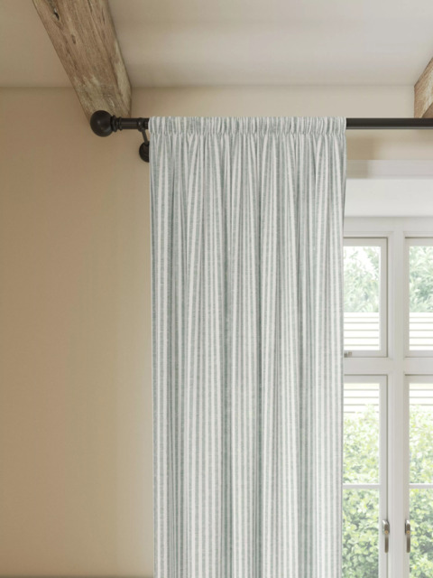 John Lewis Cotton Stripe Slot Top Voile Panel