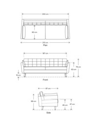 Swyft Model 10 Large 3 Seater Sofa, Dark Leg - thumbnail 2