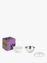 Alessi Rocc Small Stainless Steel Jar & Wax Candle, Amethyst - thumbnail 1