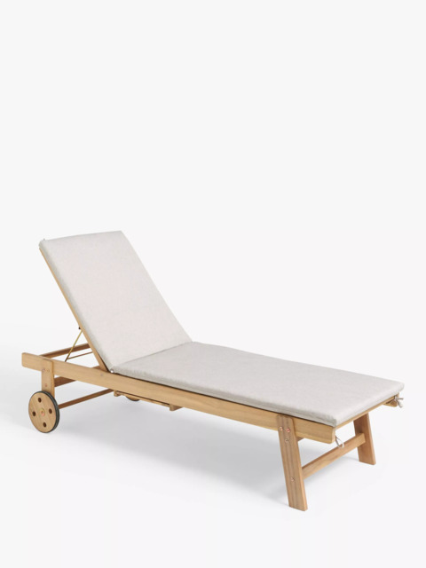 John Lewis Acacia Wood Sun Lounger, Natural - image 1