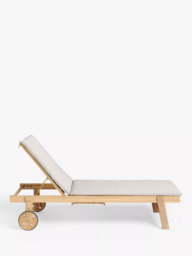 John Lewis Acacia Wood Sun Lounger, Natural - thumbnail 3
