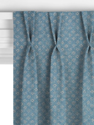 John Lewis Trace Wood Block Made to Measure Curtains or Roman Blind, Lake Blue - thumbnail 5