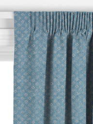 John Lewis Trace Wood Block Made to Measure Curtains or Roman Blind, Lake Blue - thumbnail 3