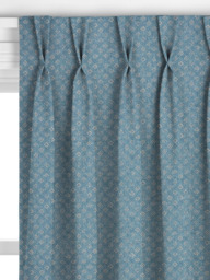 John Lewis Trace Wood Block Made to Measure Curtains or Roman Blind, Lake Blue - thumbnail 4