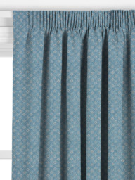 John Lewis Trace Wood Block Made to Measure Curtains or Roman Blind, Lake Blue - thumbnail 2