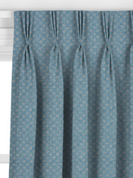 John Lewis Trace Wood Block Made to Measure Curtains or Roman Blind, Lake Blue - thumbnail 6