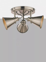 Laura Ashley Rufus 3 Circular Spotlight Ceiling Plate, Nickel - thumbnail 3