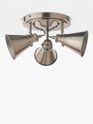 Laura Ashley Rufus 3 Circular Spotlight Ceiling Plate, Nickel - thumbnail 4