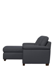 John Lewis Camden LHF Chaise End Leather Sofa Bed, Dark Leg - thumbnail 3