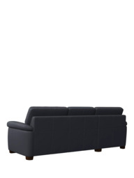 John Lewis Camden LHF Chaise End Leather Sofa Bed, Dark Leg - thumbnail 4