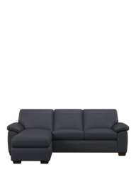 John Lewis Camden LHF Chaise End Leather Sofa Bed, Dark Leg - thumbnail 5