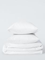 John Lewis Satin Stripe Pure Cotton Sateen Duvet Cover set, 400 Thread Count - thumbnail 5