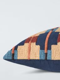 John Lewis Calado Cushion, Indigo - thumbnail 4