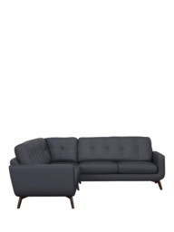 John Lewis Barbican 5+ Seater Corner Leather Sofa, Dark Leg - thumbnail 3