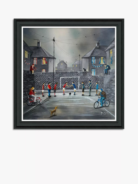 John Lewis Adam Barsby 'Derby Day' Framed Print, 79 x 79cm, Grey/Multi - image 1