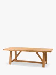 Gallery Direct Chatsworth Teak Wood Rectangular Garden Dining Table, 100cm, Natural - thumbnail 5