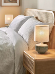 John Lewis Delaney Ceramic Duo Table Lamp, Set of 2, Light Green - thumbnail 2