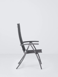 John Lewis Tampa Reclining Garden Dining Chair, Set of 2, Grey - thumbnail 3