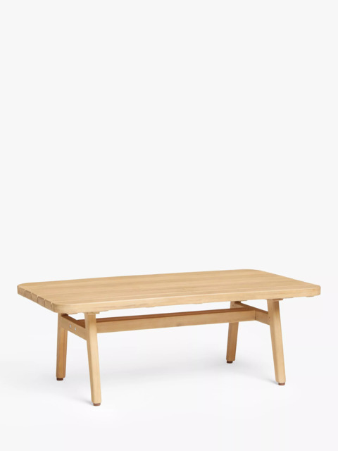 John Lewis Rattan Rectangular Garden Coffee Table, 100cm, FSC-Certified (Acacia Wood), Natural - image 1