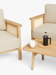 John Lewis Rattan Rectangular Garden Coffee Table, 100cm, FSC-Certified (Acacia Wood), Natural - thumbnail 3