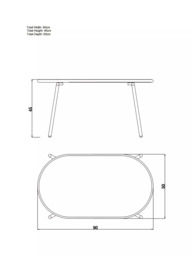John Lewis ANYDAY Oval Metal Garden Coffee Table, 90cm - thumbnail 6