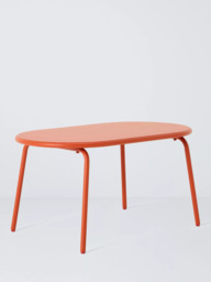 John Lewis ANYDAY Oval Metal Garden Coffee Table, 90cm - thumbnail 1