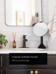 Simplehuman Sensor Makeup Mirror with 10x Detail Mirror, 5x Magnification, Matte Black Stee - thumbnail 2