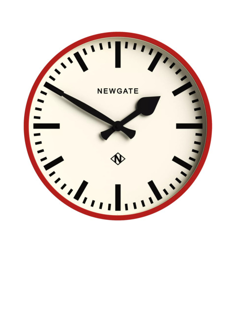 Newgate Clocks Number Three Railway Wall Clock, 37cm - image 1